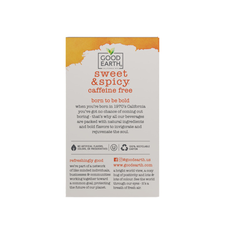 Good Earth Herbal Tea Sweet And Spicy Caffeine Free Packaging May Vary 18 Count Pack Of 6