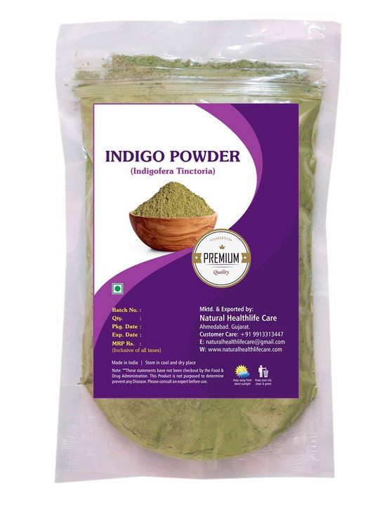 Natural Healthlife Care 100% Natural Indigo Powder (Indigofera Tinctoria) (227g / (1/2 lb) / 8 ounces)