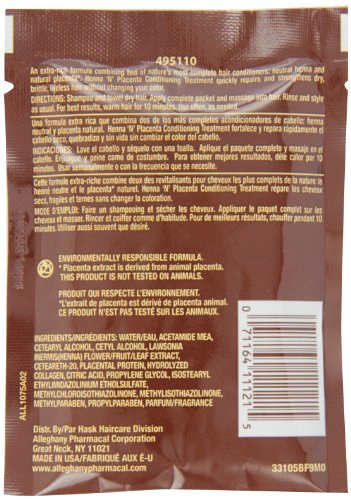 Hask Pks Henna And Placenta 2 Ounce Conditioning Treatment 12 Pieces 59Ml