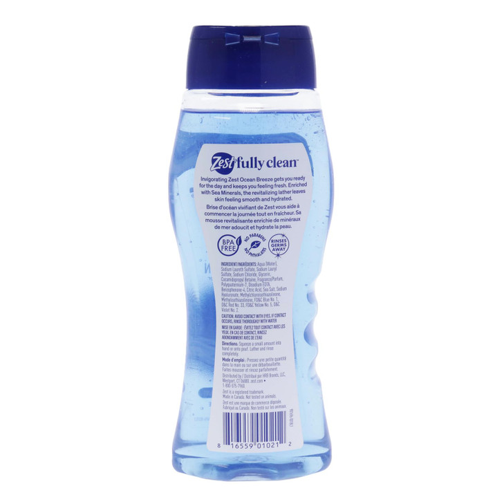 Zest Invigorating Body Wash Ocean Breeze For Unisex 18 Oz Body Wash