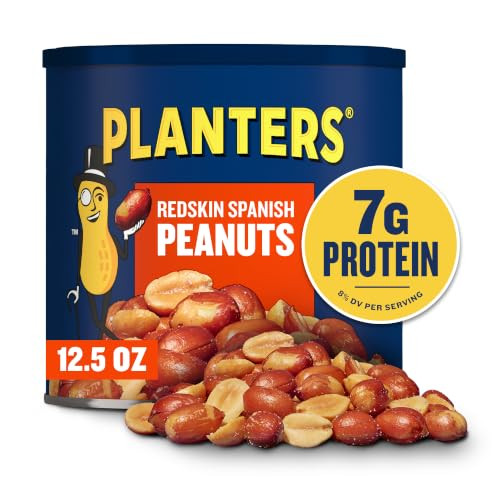 Planters Salted Redskin Spanish Peanuts Plant Based Protein 12.5 Oz 6Ct