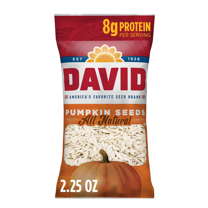 David All Natural Pumpkin Seeds 2.25 Oz. Pack Of 12