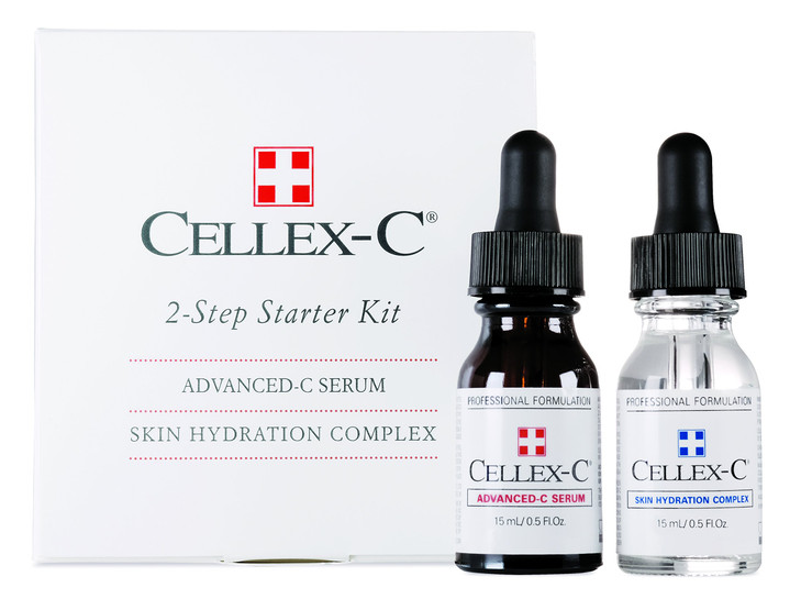 Cellex C 2 Step Starter Kit Advanced C Serum Skin Hydration Complex 2X.5 Oz 15 Ml