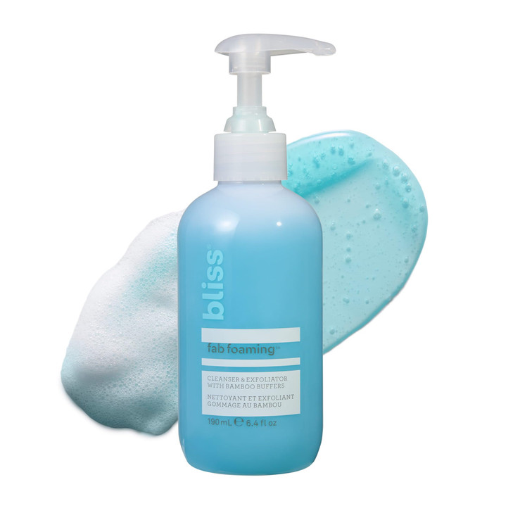 Bliss Fab Foaming 2 In 1 Cleanser And Exfoliator Face Wash 6.4 Oz Vegan