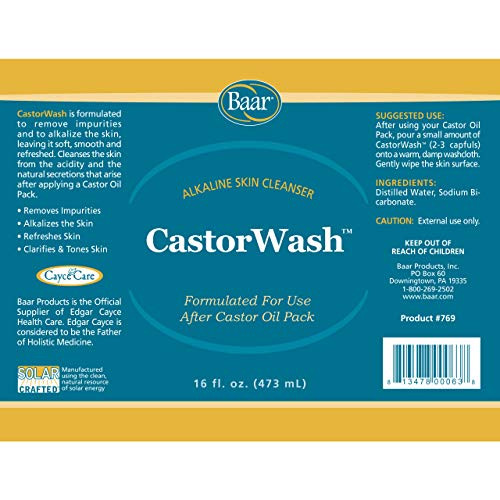 Baar Castorwash Castor Oil Pack Cleanser 16 Oz