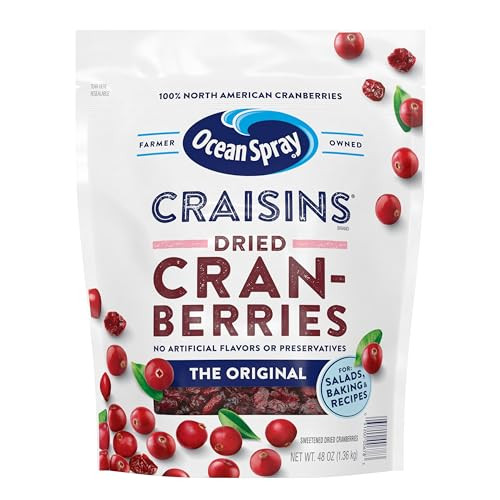 Ocean Spray Craisins Original Dried Cranberries Dried Fruit 48Oz
