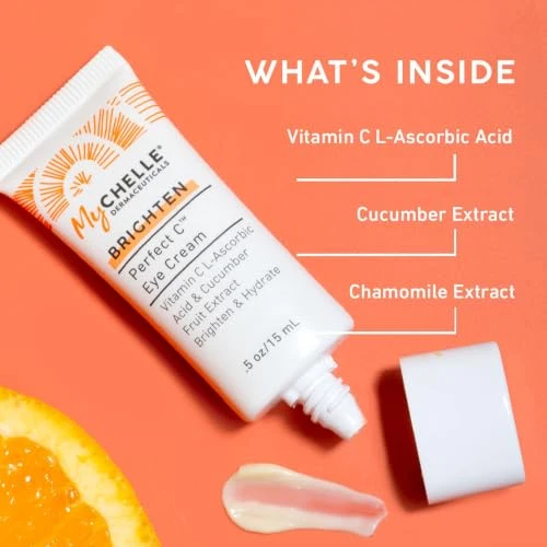 Mychelle Dermaceuticals Perfect C Eye Cream Eye Cream For Dark Circles And Puffiness With Vitamin C And Plant Stem Cells To Reduce Visible