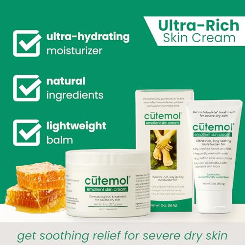 Cutemol Emollient Moisturizing Cream Serious Moisturizer Lotion Balm For Recovering Dry Damaged Skin Hydration For Cracked Hands And Feet