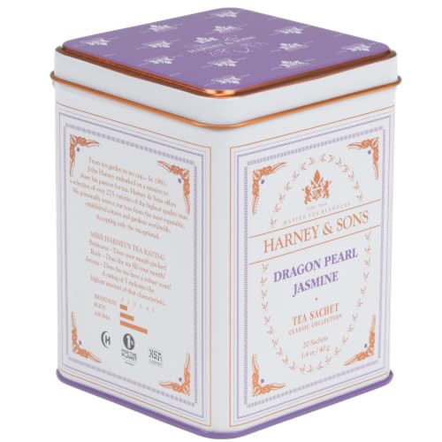 Harney And Sons Dragon Pearl Jasmine Tea 20 Count Pack Of 1