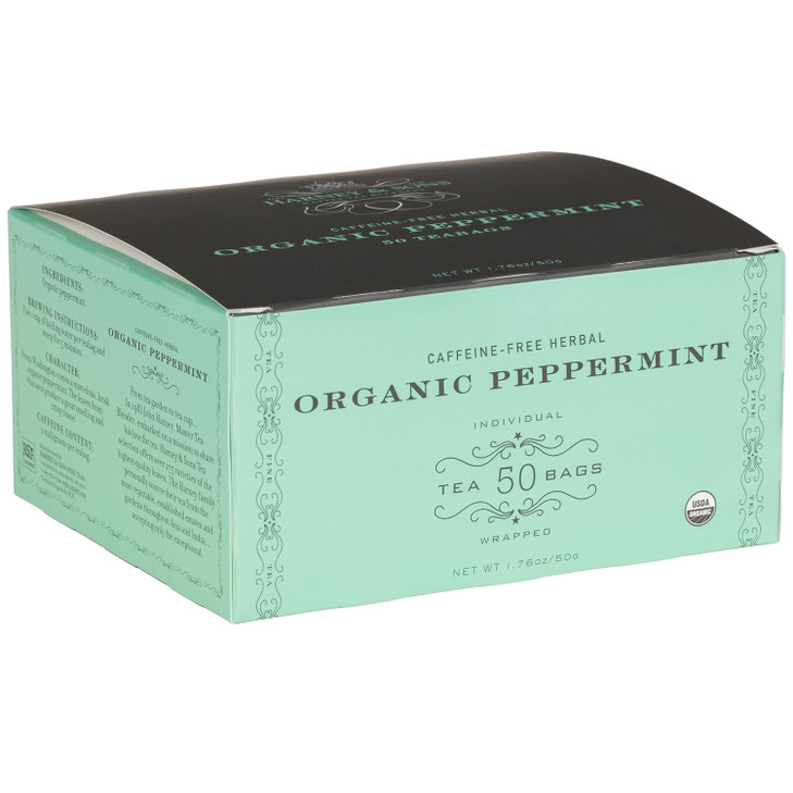 Harney And Sons Organic Peppermint Herbal Tea Bags 50 Count