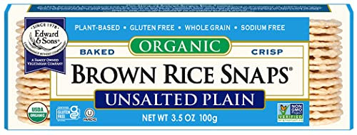Edward And Sons Organic Brown Rice Snaps Crackers Unsalted 3.5 Oz