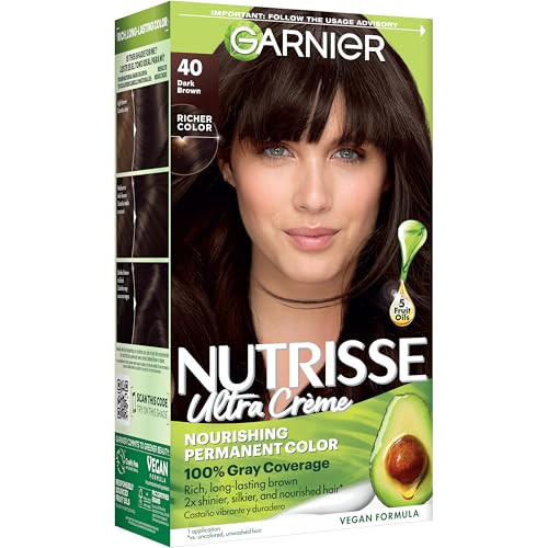 Garnier Nutrisse Ultra Crème Hair Color 40 Dark Brown 1 Count
