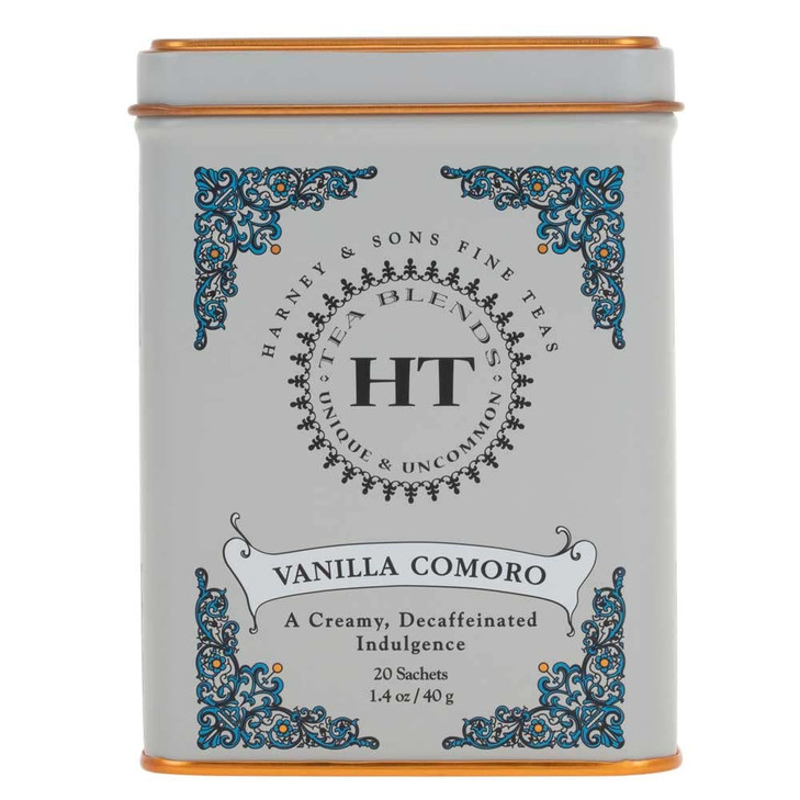 Harney And Sons Ht Vanilla Comoro Decaf Black Tea 20 Sachets In Tin