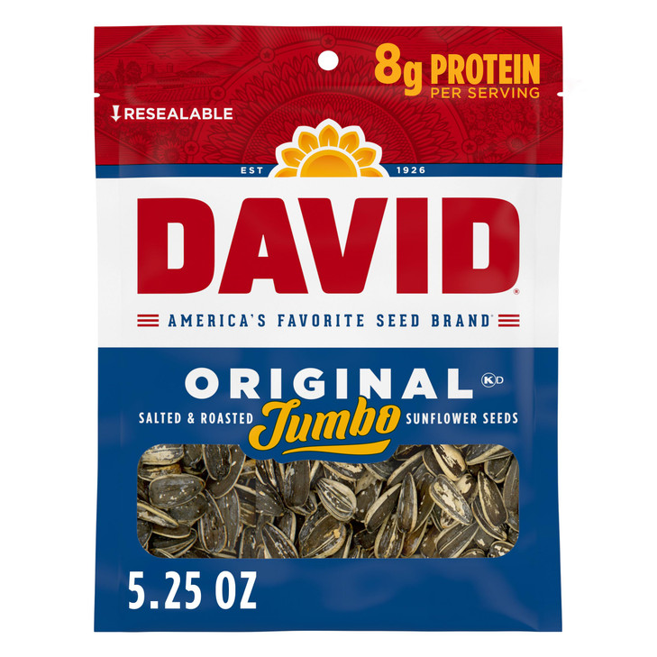 David Sunflower Seeds Original Flavor 5.25 Oz. Pack Of 12