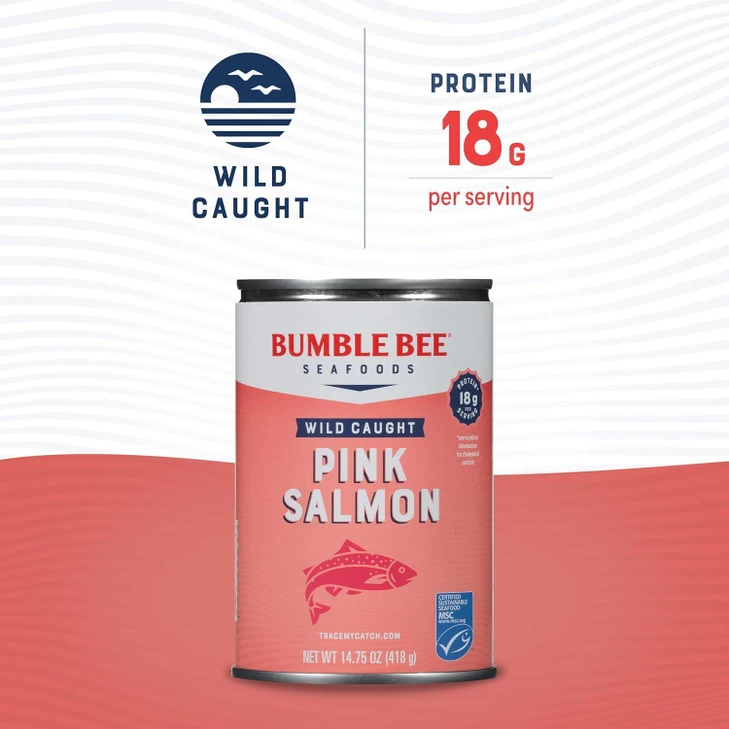 Bumble Bee Wild Caught Pink Salmon With Skin And Bones 14.75 Oz