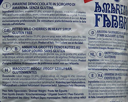 Fabbri Amarena Wild Cherries In Syrup 7 Pounds Food Service Size Gluten Free Non Gmo Vegan