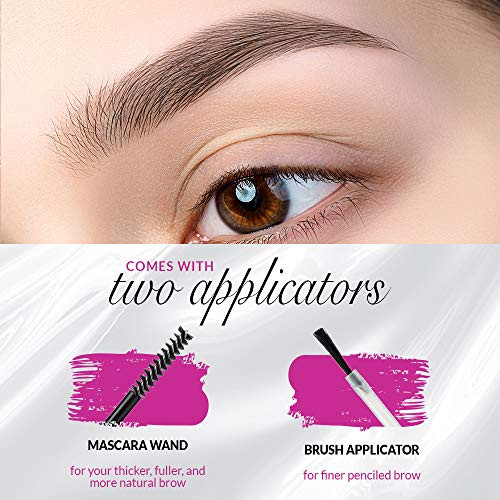 Model In A Bottle Eyebrow Sealer With Mascara And Brush Applicator Waterproof Smudge Proof Long Lasting Eyebrow Gel Topcoat For Flawless All