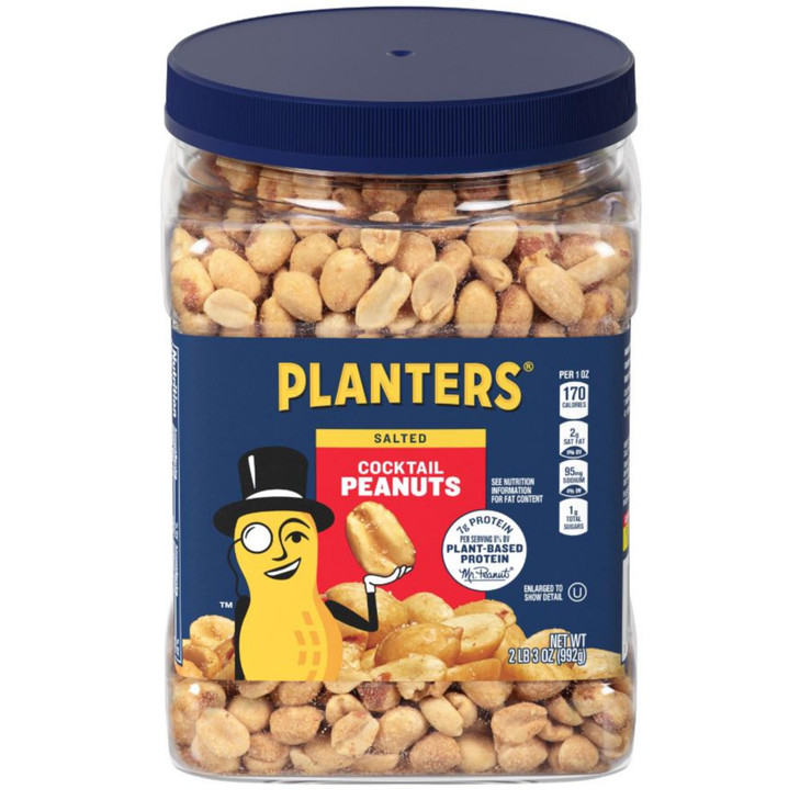 Planters Salted Peanuts Plant Based Protein Snacks 2.19Lbs 1 Ct