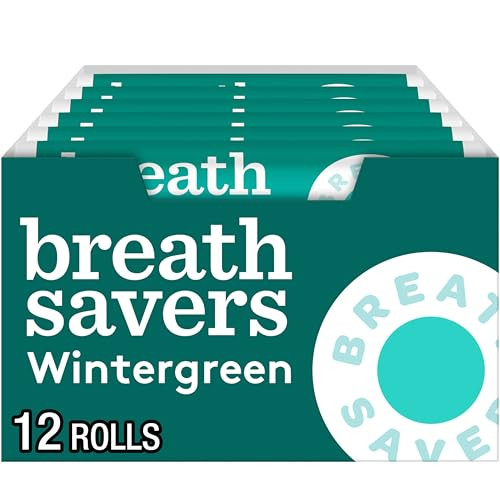 Breath Savers Wintergreen Sugar Free Breath Mints Rolls 0.75 Oz 24 Count