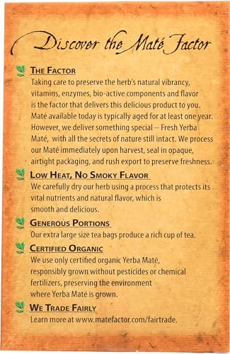 The Mate Factor Tea Mate Chai Organic 20 Count