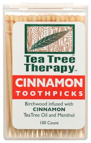 Tea Tree Therapy Toothpicks Cinnamon 100 Count