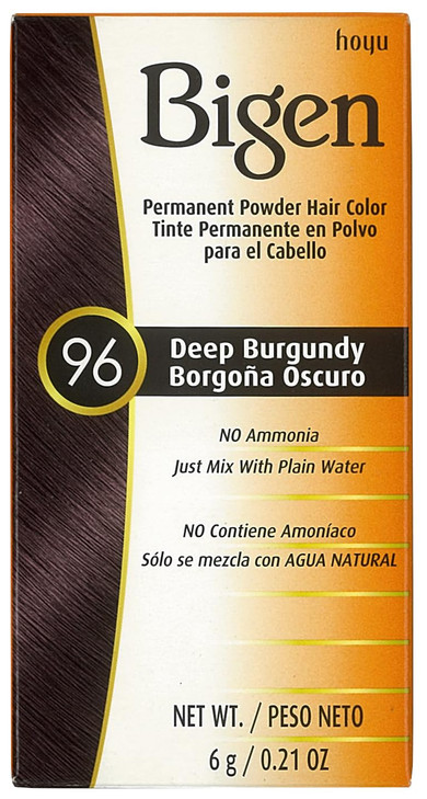 Bigen Permanent Powder Hair Color 96 Deep Burgundy 1 Ea 0.21 Oz