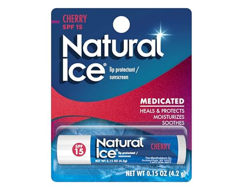 Natural Ice Cherry Spf 15 Medicated Lip Balm 0.15 Ounce 12 Pkgs