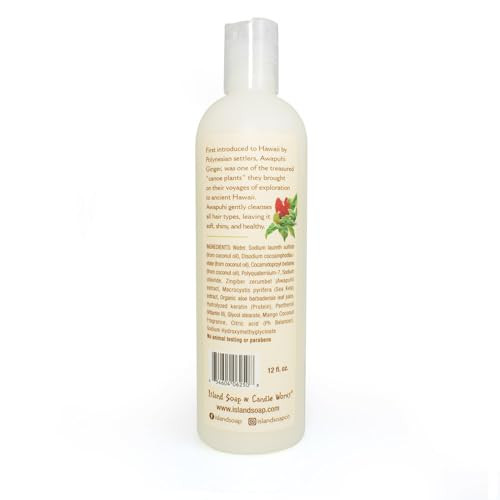 Island Soap And Candle Works Awapuhi Mango Coconut Shampoo 12 Ounce Moisturizing Hawaiian Shampoo Gentle Daily Cleanser With Tropical Mango