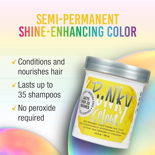 Punky Colour Bright Yellow Semi Permanent Hair Color 3.5 Fl Oz