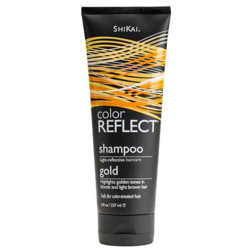 Shikai Color Reflect Gold Shampoo 8 Oz Hydrating And Brightening Cleanser With Chamomile Highlights Golden Tones In Blonde And Lt Brown Hair