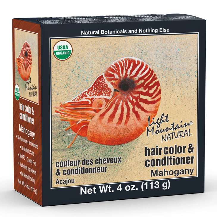 Light Mountain Henna Hair Color And Conditioner Mahogany Hair Dye For Men Women Organic Henna Leaf Powder And Botanicals Chemical Free Semi