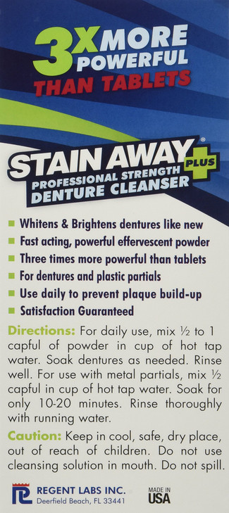 Stain Away Plus Dental Cleanser 8.1 Ounce Pack Of 3