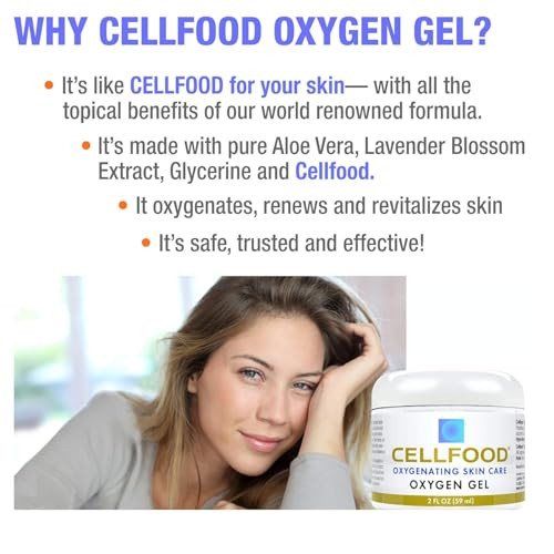 Cellfood Oxygen Gel 2 Fl Oz Nutrient Rich Provides Moisture And Protection Decreases Appearance Of Fine Lines Aloe Vera Lavender Blossom