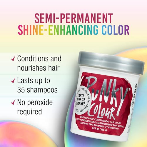 Punky Colour Poppy Red Semi Permanent Hair Color 3.5 Fl Oz