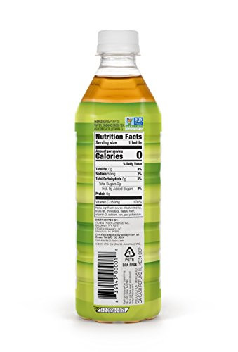 Teas Tea Unsweetened Pure Green Tea Organic Sugar Free 0 Calories 16.9 Ounce Pack Of 12