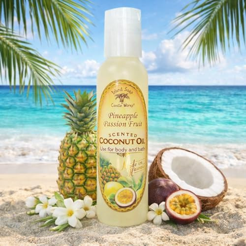 Island Soap And Candle Works Creamy Coconut Oil Pineapple Passionfruit Scented Soothing Blend Of Pure And Fractionated Coconut Oil Ideal For
