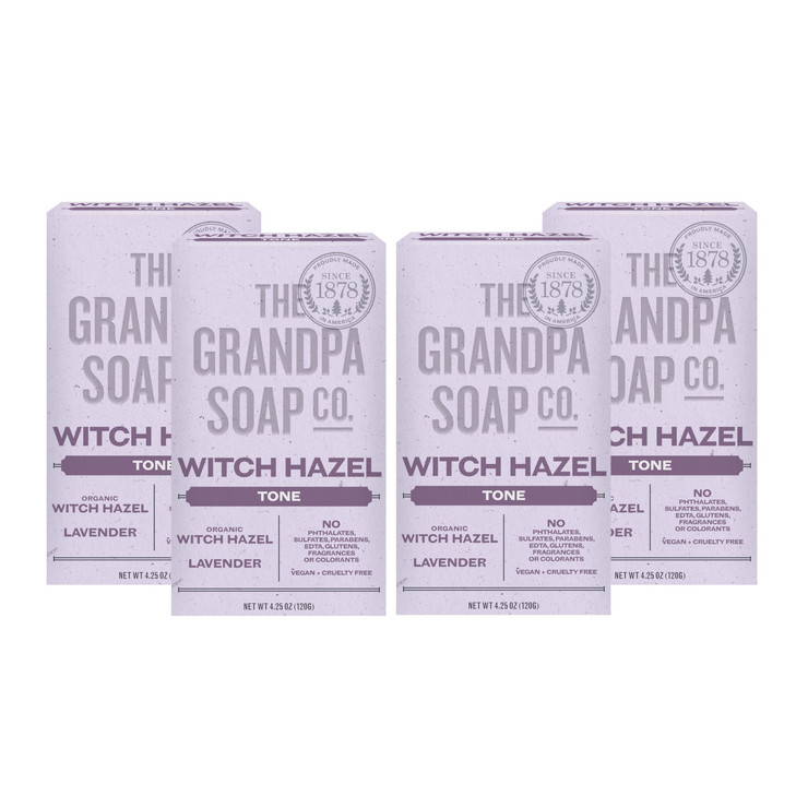 The Grandpa Soap Company Witch Hazel Bar Soap Gently Tones Skin With Witch Hazel And Lavender Provides A Relaxing Effect Vegan For Face And