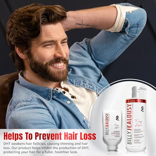 Billy Jealousy Fuzzy Logic Men S Shampoo For Thinning Hair Peppermint Infused With Dht Blockers To Prevent Hair Loss And Breakage Cleans