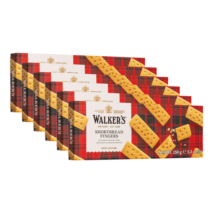 Walker S Shortbread Fingers Pure Butter Shortbread Cookies 5.3 Oz Pack Of 6