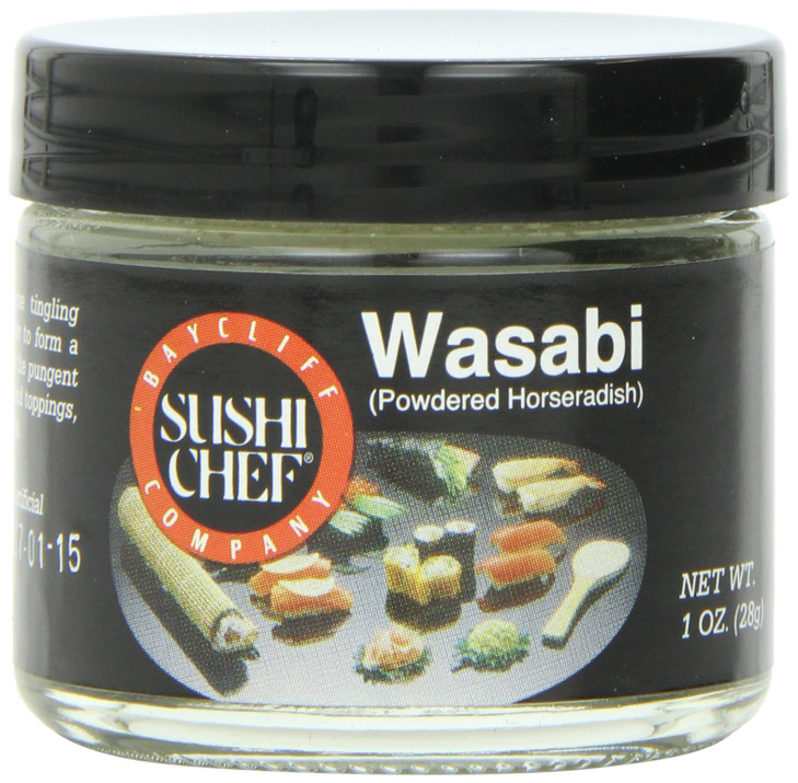 Sushi Chef Wasabi Powdered Green Horseradish 1 Ounce Glass Jars Pack Of 6