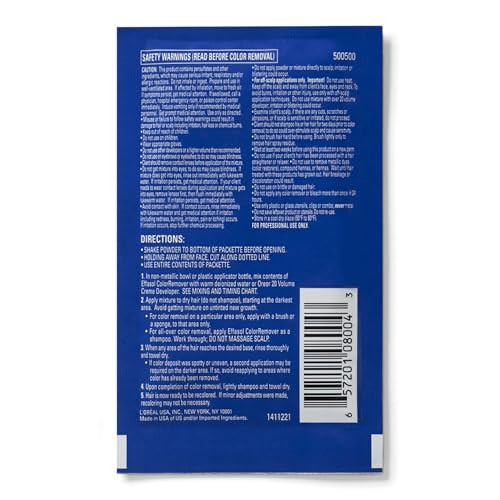 L Oréal Technique Effasol Color Remover Hair Color Remover Removes Color Build Up Leaves Hair Ready For Recoloring