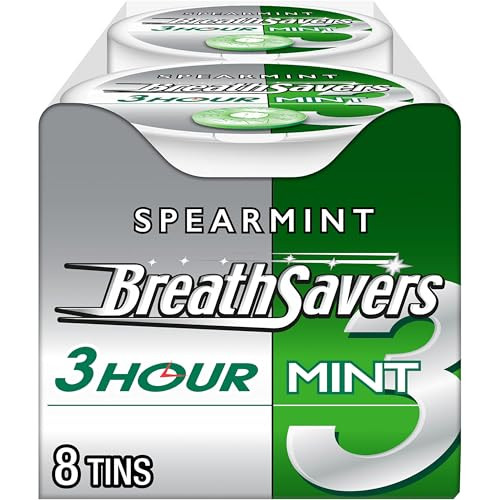 Breath Savers Spearmint Sugar Free Mints Tins 1.27 Oz 8 Ct