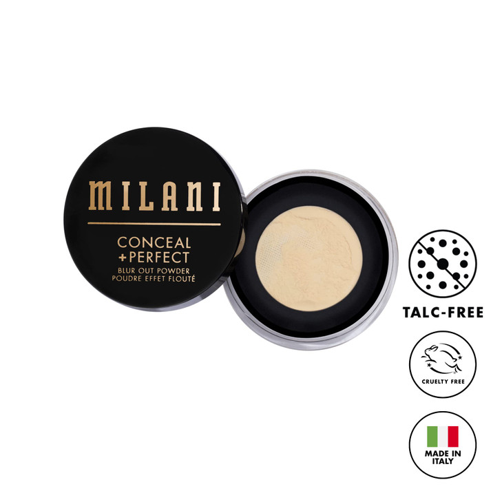 Milani Conceal + Perfect Setting Powder Makeup -Translucent Blur Out Talc-free Formula, Pore Blurring Filtered Finish