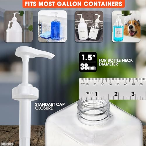 1 Gallon Jug Pump Dispenser Leak Resistant 1.5 In 38 Per 400 Mm Neck