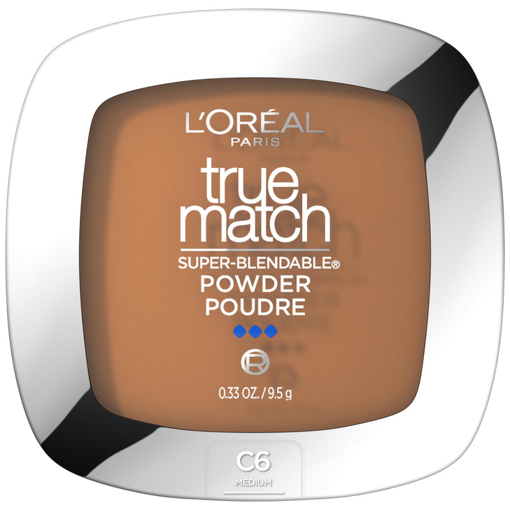 L Oreal Paris True Match Super Blendable Oil Free Powder Foundation C6 Medium 0.33 Oz Packaging May Vary