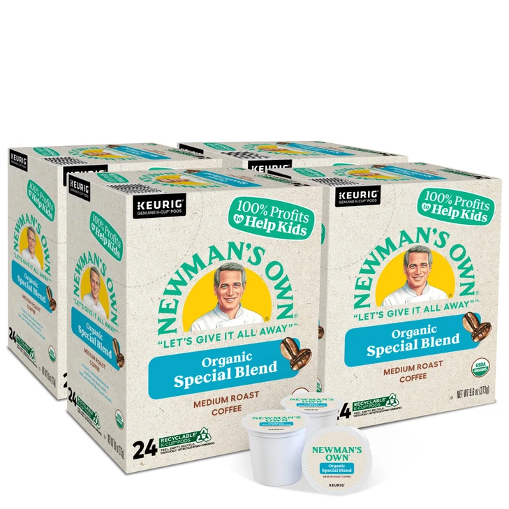 Newman S Own Organics Special Blend Keurig Single Serve K Cup Pods Medium Roast Coffee 96 Count