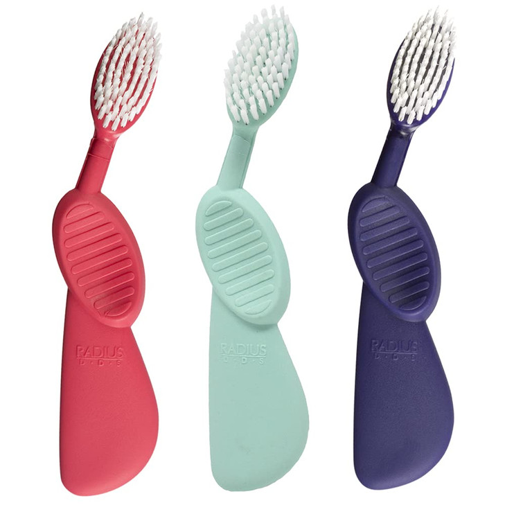 Radius Toothbrush Flex Brush Bpa Free And Ada Accepted Designed To Improve Gum Health And Reduce Gum Issues Right Hand Purple Watermelon