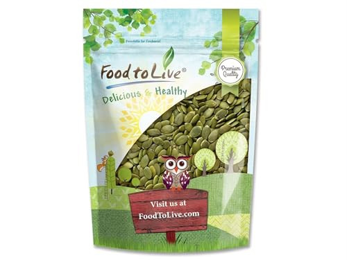 Food To Live Raw Pepitas 2 Pounds Pumpkin Seed Kernels Unsalted No Shell Vegan Kosher Keto Bulk. Wholesome Snack. Great For Baking