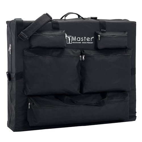 Master Massage Universal Massage Table Carry Case 5 Pockets Carrying Bag For Massage Table 25 32 Black