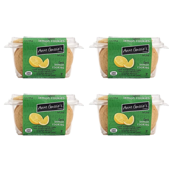 Aunt Gussie S Sugar Free Lemon Cookies Spelt Flour 4 Pack